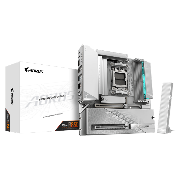 مادربرد گیگابایت مدل B850M AORUS STEALTH ICE AM5